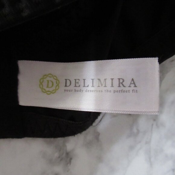 Delimira Bra 40K Black Lace Underwire Plus Size - Picture 4 of 6